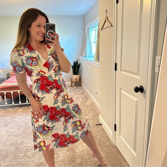 Vintage Ulf Andersson Floral MIDI Dress 6 - Picture 3 of 11